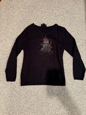 Christine Alexander Black Logo Label Garment